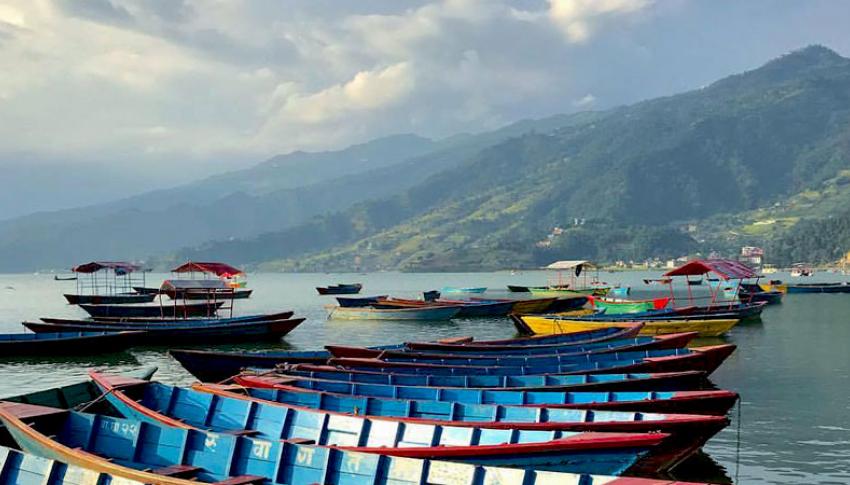 Boats at Fewa Lake Pokhara